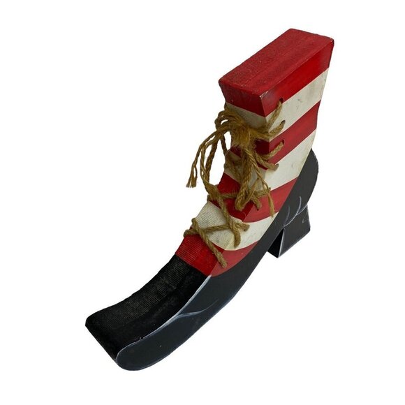 Halloween Witch's Shoe 7.5" High Wood Decor - Picture 3 of 10